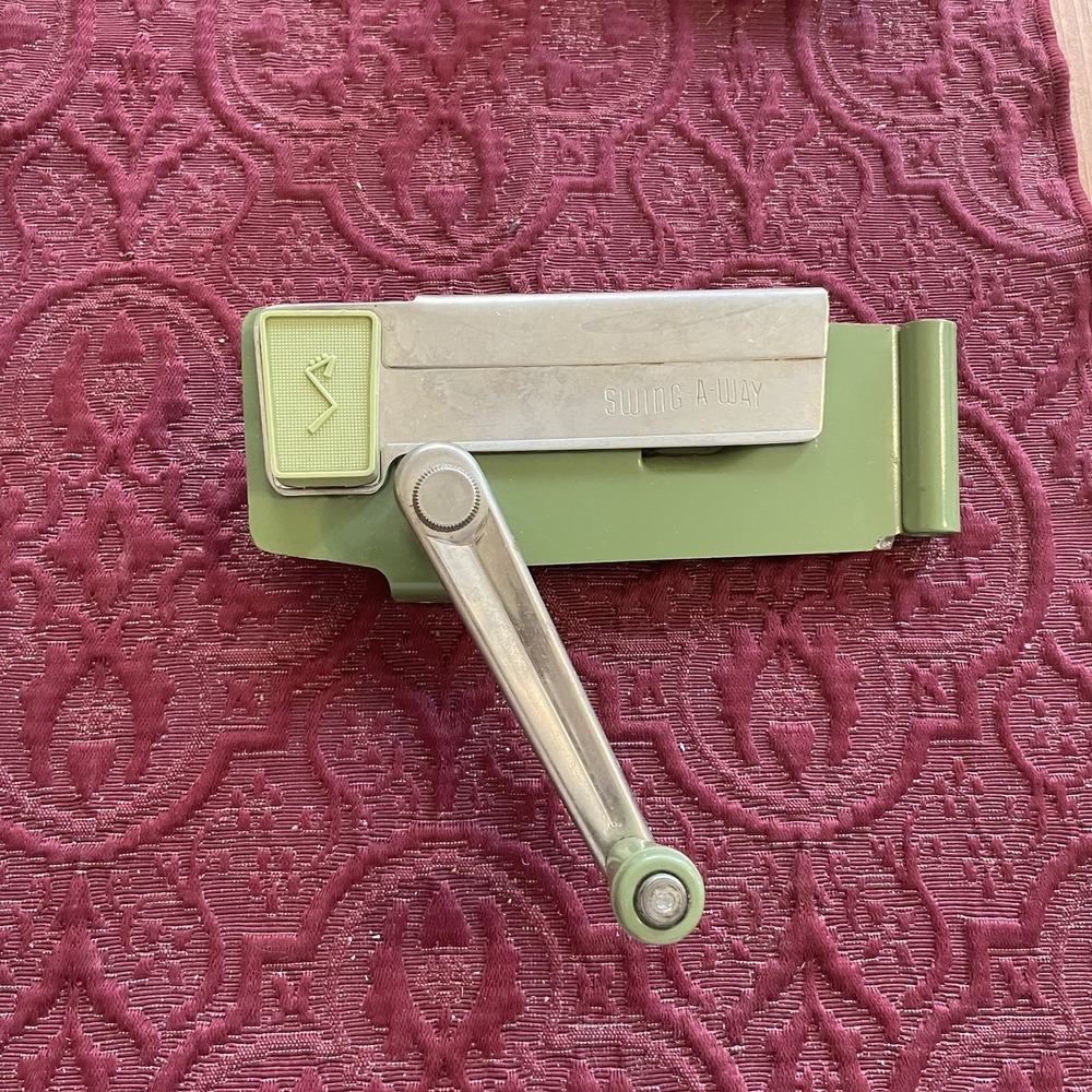 Swing-A-Way Vintage Wall Mount Can Opener, Avocado Green, Made in USA